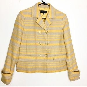 Talbots Career Striped Buttoned Blazer